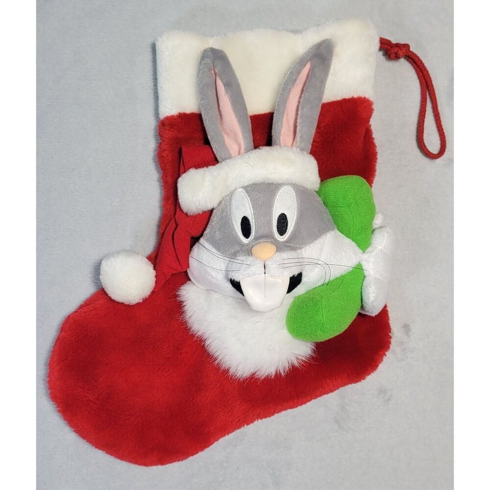 VTG 1998 Rare Warner Bros Studio Store Bugs Bunny with Phone‎ Christmas Stocking